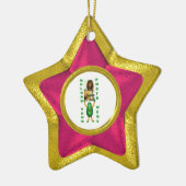 2写真を両側のオーナメントの金ゴールドの錯覚加えて下さい セラミックオーナメント (左)