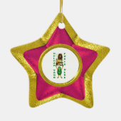 2写真を両側のオーナメントの金ゴールドの錯覚加えて下さい セラミックオーナメント (裏面)