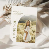 2写真エレガントミニマル卒業式 サンキューカード