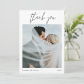 2写真エレガント書道ありがとうご結婚ざいます サンキューカード (スタンド正面)