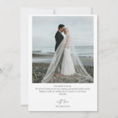 2写真エレガント書道ありがとうご結婚ざいます サンキューカード (裏面)