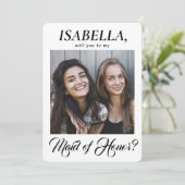 2写真エレガント書道メイド・オブ・オーナー(花嫁付き添い人)案 招待状 (スタンド正面)