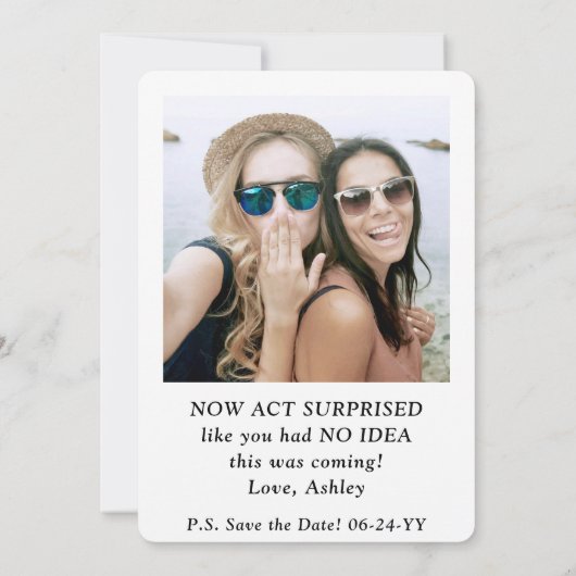 2写真エレガント書道メイド・オブ・オーナー(花嫁付き添い人)案 招待状 (裏面)