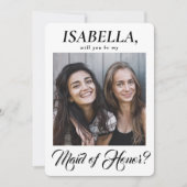 2写真エレガント書道メイド・オブ・オーナー(花嫁付き添い人)案 招待状 (正面)