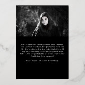 2写真カスタムバラ金ゴールド卒業 箔招待状 (裏面)