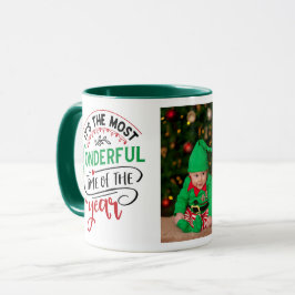 2写真クリスマスの最も素晴らしい時間 マグカップ