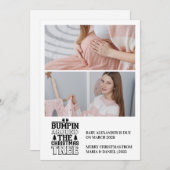 2写真クリスマスツリー妊娠のお知らせ シーズンカード (正面/裏面)