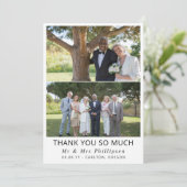 2写真クリーンフォント後の生活結婚の感謝 サンキューカード (スタンド正面)