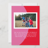 2写真コンテンポラリー幾何カラフル休日 シーズンカード (裏面)