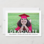 2写真シンプルミニマモダンリスト卒業パーティー 招待状 (正面)