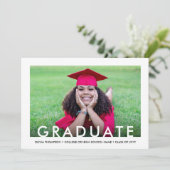 2写真シンプルミニマモダンリスト卒業パーティー 招待状 (スタンド正面)