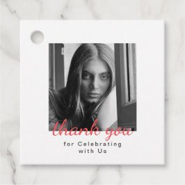 2写真シンプル卒業モダンありがとう フェイバータグ