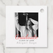 2写真シンプル卒業モダンありがとう フェイバータグ (裏面)