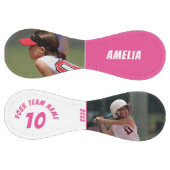 2写真ソフトボールピンクプレーヤー番号チーム名 ソフトボール (パネル)