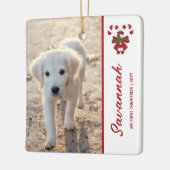 2写真テンプレートキャンディカンで私の最初のクリスマス セラミックオーナメント (左)