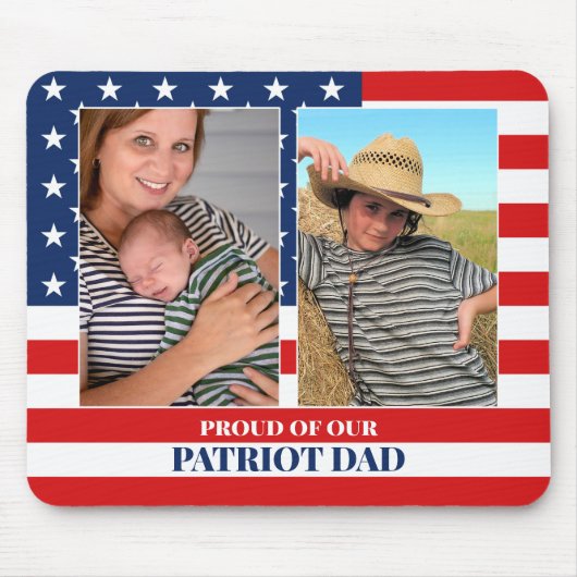 2写真テンプレートパトリオットファーファミリーマウスパッド マウスパッド (正面)