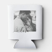 2写真テンプレートラブ文字両面ホワイト 缶クーラー (裏面)