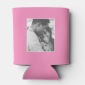 2写真テンプレート両面ホットピンク 缶クーラー (裏面)