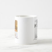2写真テンプレート両面ラブ文字ホワイト コーヒーマグカップ (中央)