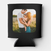 2写真テンプレート丸め両面ブラック 缶クーラー (正面)