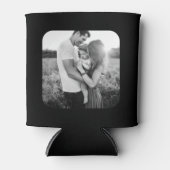 2写真テンプレート丸め両面白黒 缶クーラー (正面)