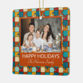 2写真ハッピーホリデーズファミリーヴィンテージパズル セラミックオーナメント (左)