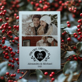 2写真ハート初めてのクリスマスMr & Mrs. シーズンカード