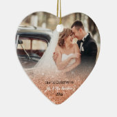 2写真バラ金ゴールド初めてのクリスマスミセス セラミックオーナメント (右)