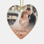 2写真バラ金ゴールド初めてのクリスマスミセス セラミックオーナメント (左)