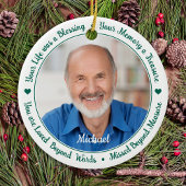 2写真パーソナライズされたクリスマス記念碑 セラミックオーナメント