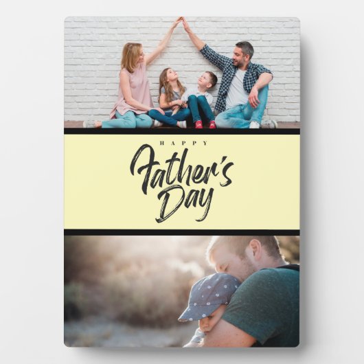 2写真パーソナライズされたコラージュ父の日のギフトプラン フォトプラーク (正面)