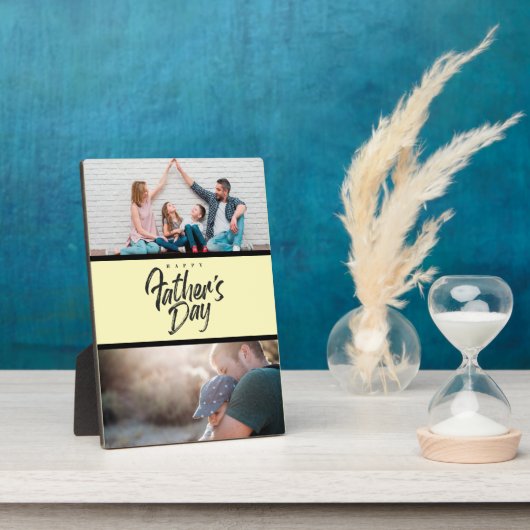 2写真パーソナライズされたコラージュ父の日のギフトプラン フォトプラーク (側面)