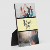 2写真パーソナライズされたコラージュ父の日のギフトプラン フォトプラーク (側面)