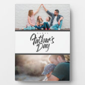 2写真パーソナライズされたコラージュ父の日の贈り物 フォトプラーク (正面)