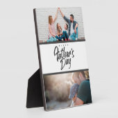 2写真パーソナライズされたコラージュ父の日の贈り物 フォトプラーク (側面)