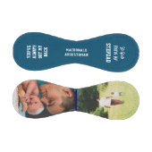 2写真パーソナライズされたティール（緑がかった色）STEPDAD 野球ボール (パネル)