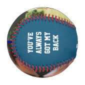 2写真パーソナライズされたティール（緑がかった色）STEPDAD 野球ボール (正面左)