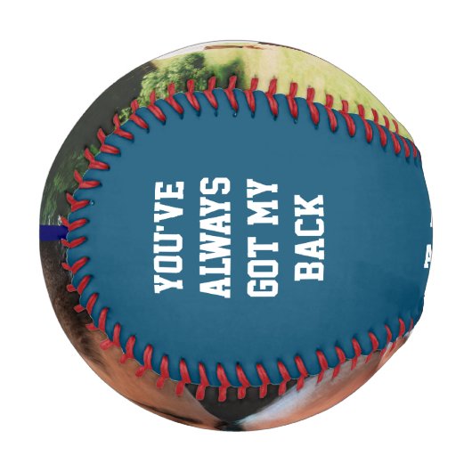 2写真パーソナライズされたティール（緑がかった色）STEPDAD 野球ボール (正面左)