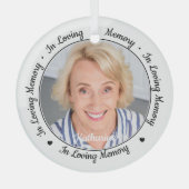 2写真パーソナライズされた愛する記憶の記念碑 ガラスオーナメント (正面)