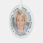 2写真パーソナライズされた愛する記憶の記念碑 ガラスオーナメント (正面左)