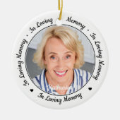 2写真パーソナライズされた愛する記憶の記念碑 セラミックオーナメント (正面)