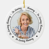 2写真パーソナライズされた愛する記憶の記念碑 セラミックオーナメント (裏面)