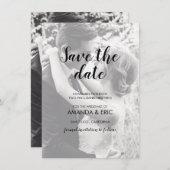 2写真パーソナライズされた結婚式の日付カードを保存 招待状 (正面/裏面)