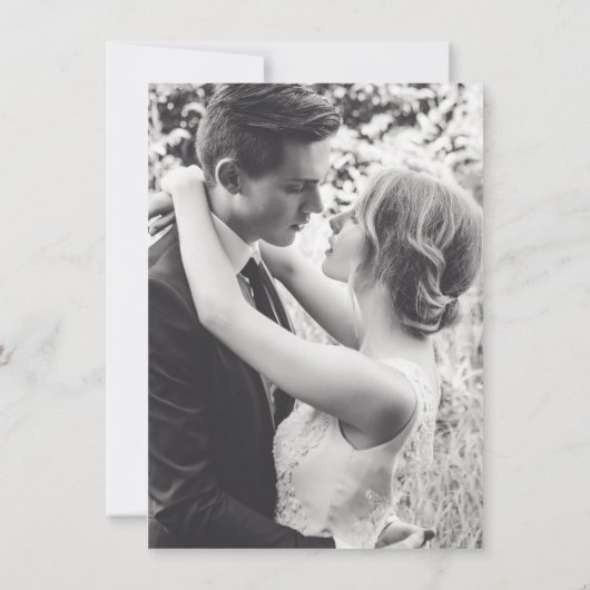 2写真パーソナライズされた結婚式の日付カードを保存 招待状 (裏面)