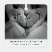 2写真ベビー第1回クリスマススクアミニマルー メタルオーナメント (裏面)