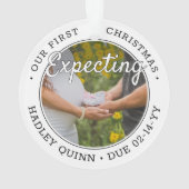 2写真ベビー超音波の親が期待モダン オーナメント (裏面)