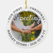 2写真ベビー超音波新しい親が期待 セラミックオーナメント (裏面)