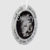 2写真ベビー超音波新親フェイク大理石 オーナメント (正面)