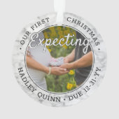 2写真ベビー超音波新親フェイク大理石 オーナメント (裏面)