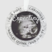 2写真ベビー超音波新親フェイク大理石 オーナメント (正面)